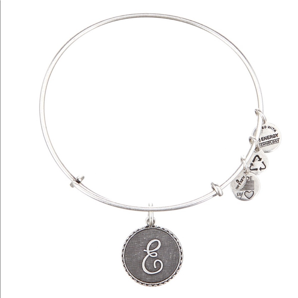 Alex and ani E initial bracelet